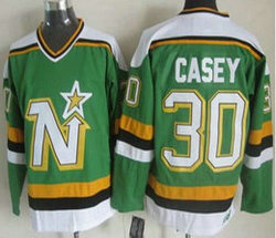 Dallas Stars #30 Jon Casey Green CCM Throwback Stitched NHL Jersey