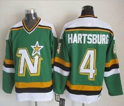 Dallas Stars #4 Craig Hartsburg Green CCM Throwback Authentic Stitched NHL jerseys