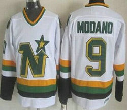 Dallas Stars #9 Mike Modano CCM White Authentic Stitched NHL jersey