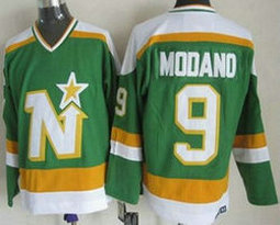 Dallas Stars #9 Mike Modano Green CCM Throwback Authentic Stitched NHL jersey