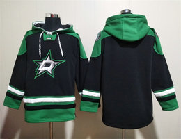 Dallas Stars Blank Black All Stitched Hooded Sweatshirt