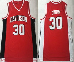Davidson Wildcats #30 Stephen Curry Red College Basketball stitched Jersey