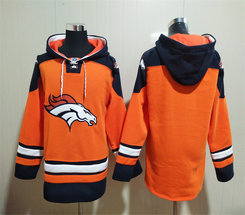Denver Broncos Blank Orange NFL Stitched Hoodies