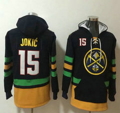 Denver Nuggets #15 Nikola Jokic Basketball Stitched Hoodies