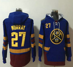 Denver Nuggets #27 Jamal Murray Blue Stitched Hooded Sweatshirt