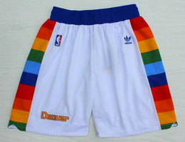 Denver Nuggets White Throwback Swingman Shorts
