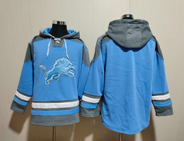 Detroit Lions Blank Blue 2023 Stitched Hooded Sweatshirt