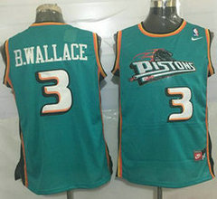 Detroit Pistons #3 Ben Wallace Green Nike Throwback Authentic Stitched NBA jersey