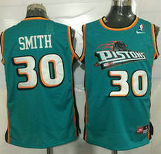 Detroit Pistons #30 Joe Smith Green Nike Throwback Authentic Stitched NBA jersey