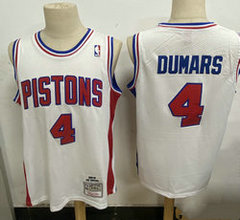 Detroit Pistons #4 Joe Dumars White 88-89 Hardwood Classics Authentic Stitched NBA jersey
