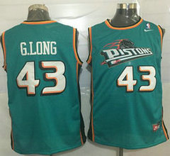 Detroit Pistons #43 Grant Long Green Nike Throwback Authentic Stitched NBA jersey