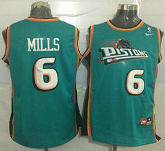 Detroit Pistons #6 Terry Mills Green Nike Throwback Authentic Stitched NBA jersey