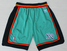 Detroit Pistons Green Throwback Swingman Shorts