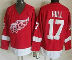 Detroit Red Wings #17 Brett Hull Red CCM Throwback Stitched NHL Jersey