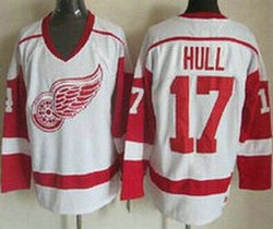 Detroit Red Wings #17 Brett Hull White CCM Throwback Stitched NHL Jersey