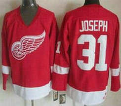 Detroit Red Wings #31 Curtis Joseph Red CCM Throwback Stitched NHL Jersey