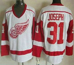 Detroit Red Wings #31 Curtis Joseph White CCM Throwback Stitched NHL Jersey