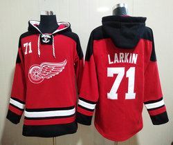 Detroit Red Wings #71 Dylan Larkin Red NHL Stitched Pullover Hoodie