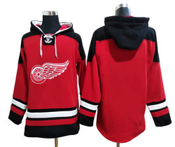 Detroit Red Wings Blank Red NHL Stitched Pullover Hoodie