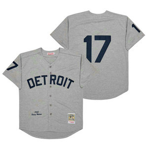 Detroit Tigers #17 Denny McClain Grey 1968 Throwback Authentic Stitched MLB Jersey
