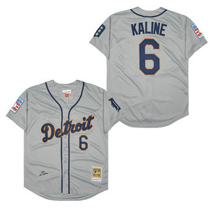 Detroit Tigers #6 Al Kaline Grey 1968 Throwback Authentic Stitched MLB Jersey