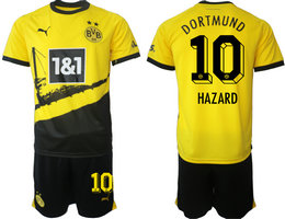 Dortmund 2023-24 #10 HAZARD Home Soccer Club Jersey