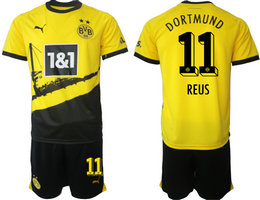 Dortmund 2023-24 #11 REUS Home Soccer Club Jersey
