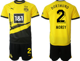 Dortmund 2023-24 #2 MOREY Home Soccer Club Jersey