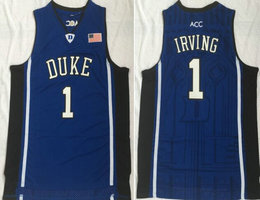 Duke Blue Devils #1 Kyrie Irving Blue V Neck College Basketball Jerseys