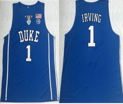 Duke Blue Devils #1 Kyrie Irving Blue V Neck College Basketball Jerseys