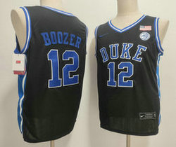 Duke Blue Devils #12 Cameron Boozer Black College Basketball Jersey