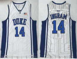 Duke Blue Devils #14 Brandon Ingram White College Basketball Jersey