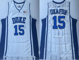 Duke Blue Devils #15 Jahlil Okafor White College Basketball stitched Jersey