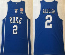 Duke Blue Devils #2 Cameron Reddish Blue College Basketball Jersey