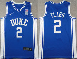 Duke Blue Devils #2 Cooper Flagg Blue With Advertising Stitched Jersey