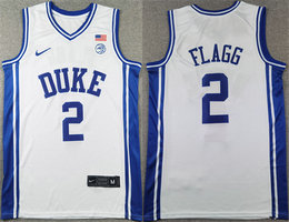 Duke Blue Devils #2 Cooper Flagg White With Advertising Stitched Jersey