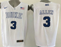 Duke Blue Devils #3 Grayson Allen White College Basketball Jerseys