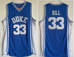 Duke Blue Devils #33 Grant Hill Blue College Basketball Jersey