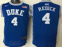 Duke Blue Devils #4 JJ Redick Blue Round collar College Basketball Jerseys