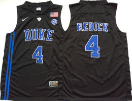 Duke Blue Devils #4 JJ Redick V Neck Black College Basketball Jersey