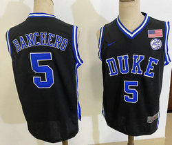 Duke Blue Devils #5 Paolo Banchero Black Basketball Jersey