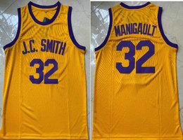 Earl Manigault #32 J.C.Smith Yellow Street Basketball Jersey