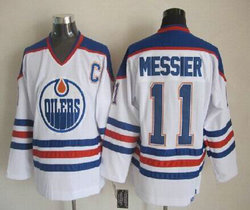 Edmonton Oilers #11 Mark Messier White Throwback Authentic Stitched NHL jersey