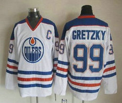Edmonton Oilers #99 Wayne Gretzky White Throwback Authentic Stitched NHL Jersey