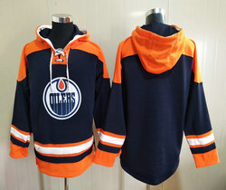 Edmonton Oilers Blank NHL Stitched Pullover Hoodie