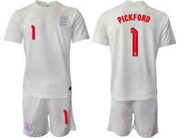 England #1 PICKFORD Home 2022 World Cup National Soccer Jersey