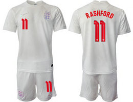 England #11 RASHFORD Home 2022 World Cup National Soccer Jersey