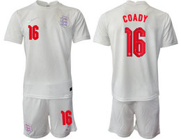 England #16 COADY Home 2022 World Cup National Soccer Jersey