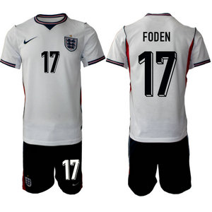 England #17 Foden White home 2026 World Cup Soccer jersey