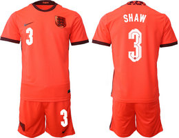 England #3 SHAW Away 2022 World Cup National Soccer Jersey